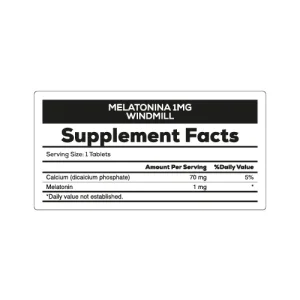 WINDMILL MELATONINA 1MG