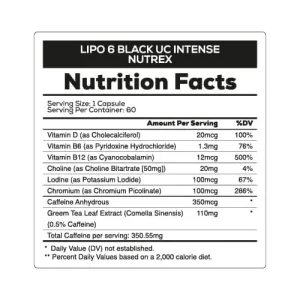 NUTREX LIPO 6 AMARILLO INTENSE