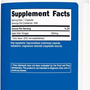 NUTRICOST VINAGRE DE MANZANA 500MG