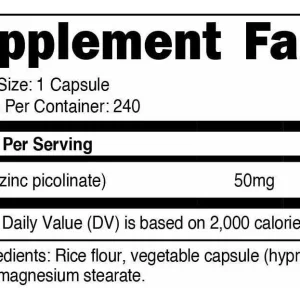 NUTRICOST PICOLINATO DE ZINC 50MG