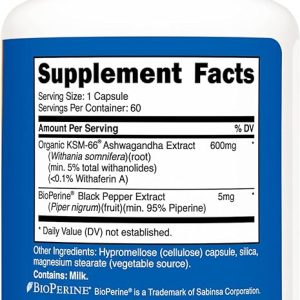 NUTRICOST ASHWAGANDA 600MG